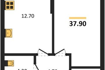 Фото №1: 1-комнатная квартира 37 м², 2/16 эт. - Краснодар, мкр. Догма Парк, ул. Марины Цветаевой, 36
