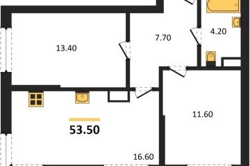 Фото №1: 2-комнатная квартира 53 м², 12/16 эт. - Краснодар, мкр. Догма Парк, ул. Марины Цветаевой, 36