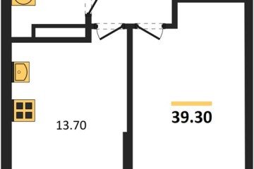 Фото №1: 1-комнатная квартира 39 м², 12/16 эт. - Краснодар, мкр. Догма Парк, ул. Марины Цветаевой, 36