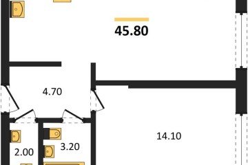 Фото №1: 1-комнатная квартира 45 м², 2/16 эт. - Краснодар, мкр. Догма Парк, ул. Марины Цветаевой, 36
