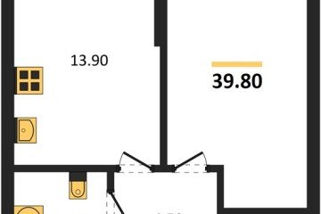 Фото №1: 1-комнатная квартира 39 м², 2/16 эт. - Краснодар, мкр. Догма Парк, ул. Марины Цветаевой, 36