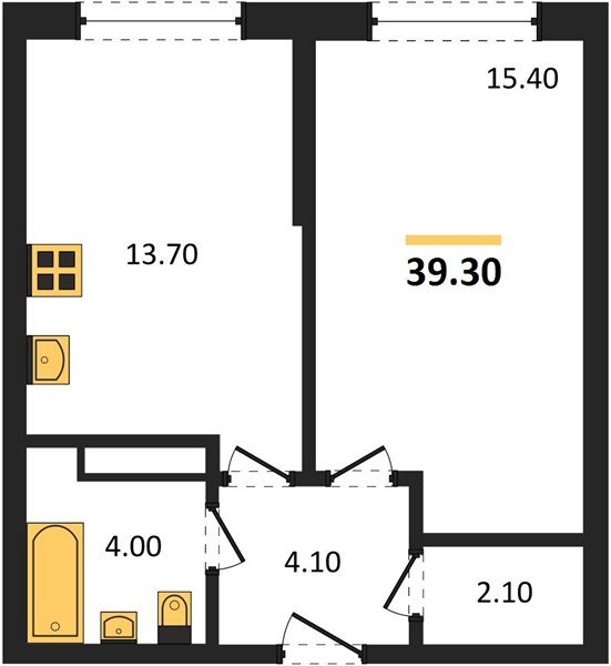 Фото №1: 1-комнатная квартира 39&nbsp;м², 11/16&nbsp;эт. - Краснодар, Прикубанский внутригородской округ, мкр. Догма Парк, ул. Марины Цветаевой, 36
