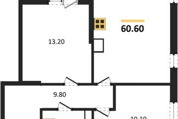 Фото №1: 2-комнатная квартира 60 м², 5/16 эт. - Краснодар, мкр. жилой комплекс Самолёт-6,