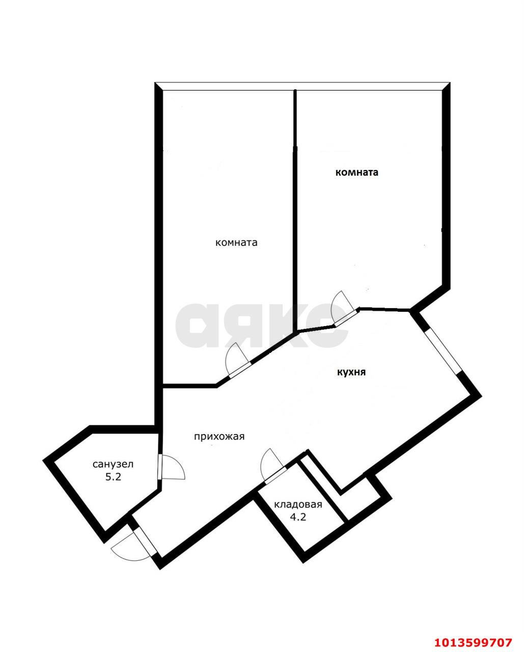 Фото №10: 2-комнатная квартира 74 м² - Краснодар, Музыкальный, ул. Московская