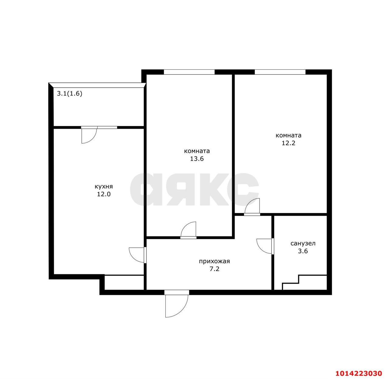 Фото №7: 2-комнатная квартира 50 м² - Краснодар, жилой комплекс Все Свои, ул. Колхозная, 5/2к4