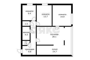 Фото №2: 3-комнатная квартира 98 м² - Краснодар, мкр. Центральный, ул. имени Пушкина, 35