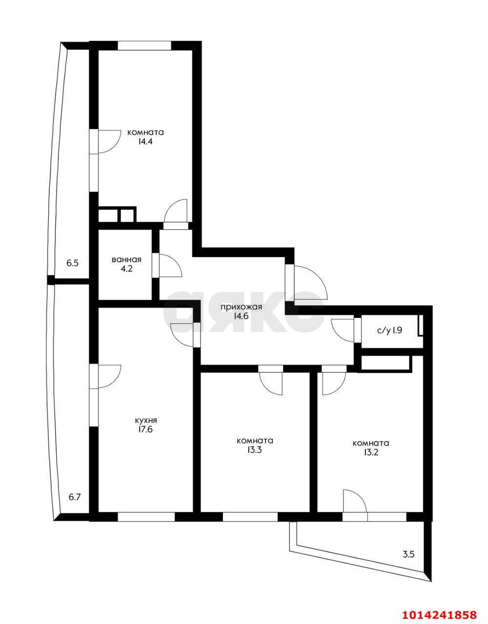 Фото №10: 3-комнатная квартира 98 м² - Краснодар, Солнечный, ул. Казбекская, 1