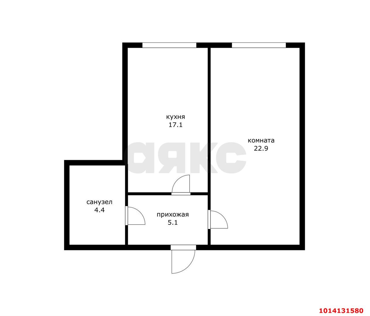 Фото №6: 1-комнатная квартира 49 м² - Новая Адыгея, жилой комплекс Мега-Победа 2, ул. Песочная, 1к5