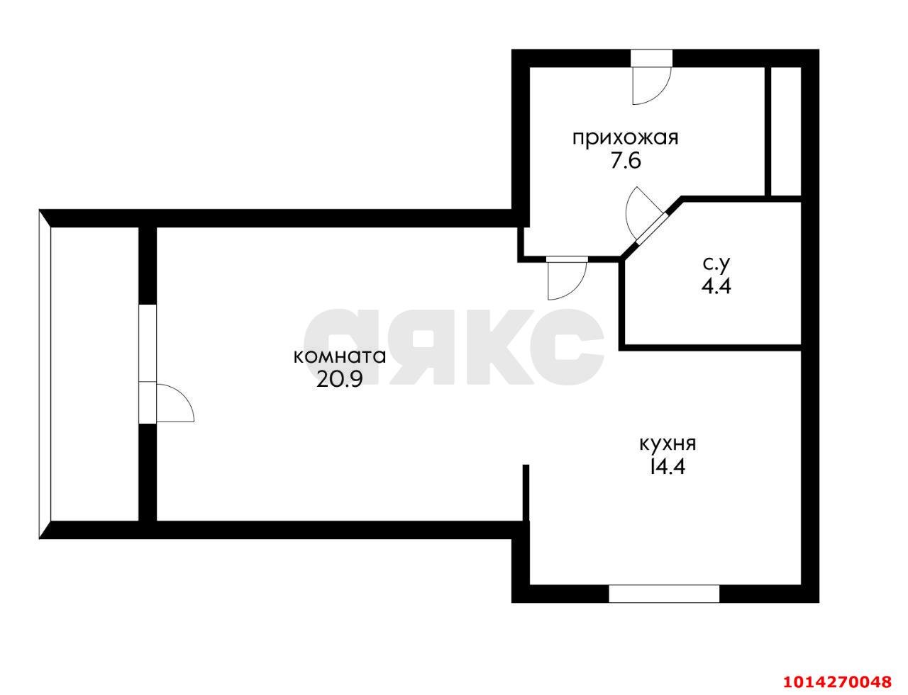 Фото №2: 1-комнатная квартира 52 м² - Краснодар, Солнечный, ул. Архитектора Ишунина, 3