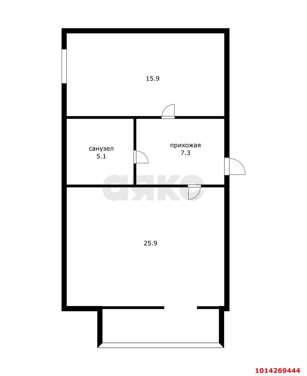 Фото №19: 1-комнатная квартира 54 м² - Яблоновский, ул. Пушкина, 58