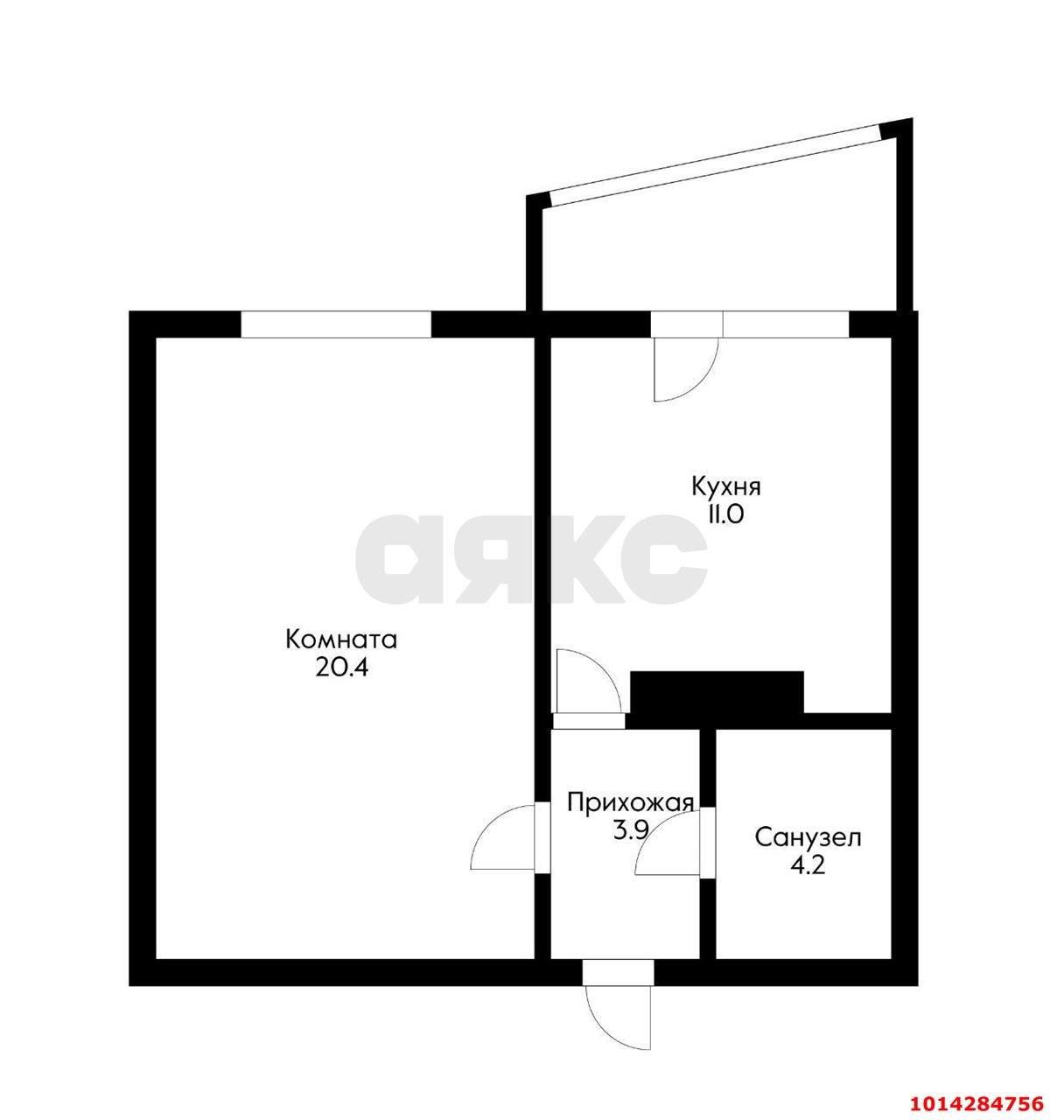 Фото №15: 1-комнатная квартира 43 м² - Краснодар, Микрохирургии глаза, ул. Академика Лукьяненко, 12