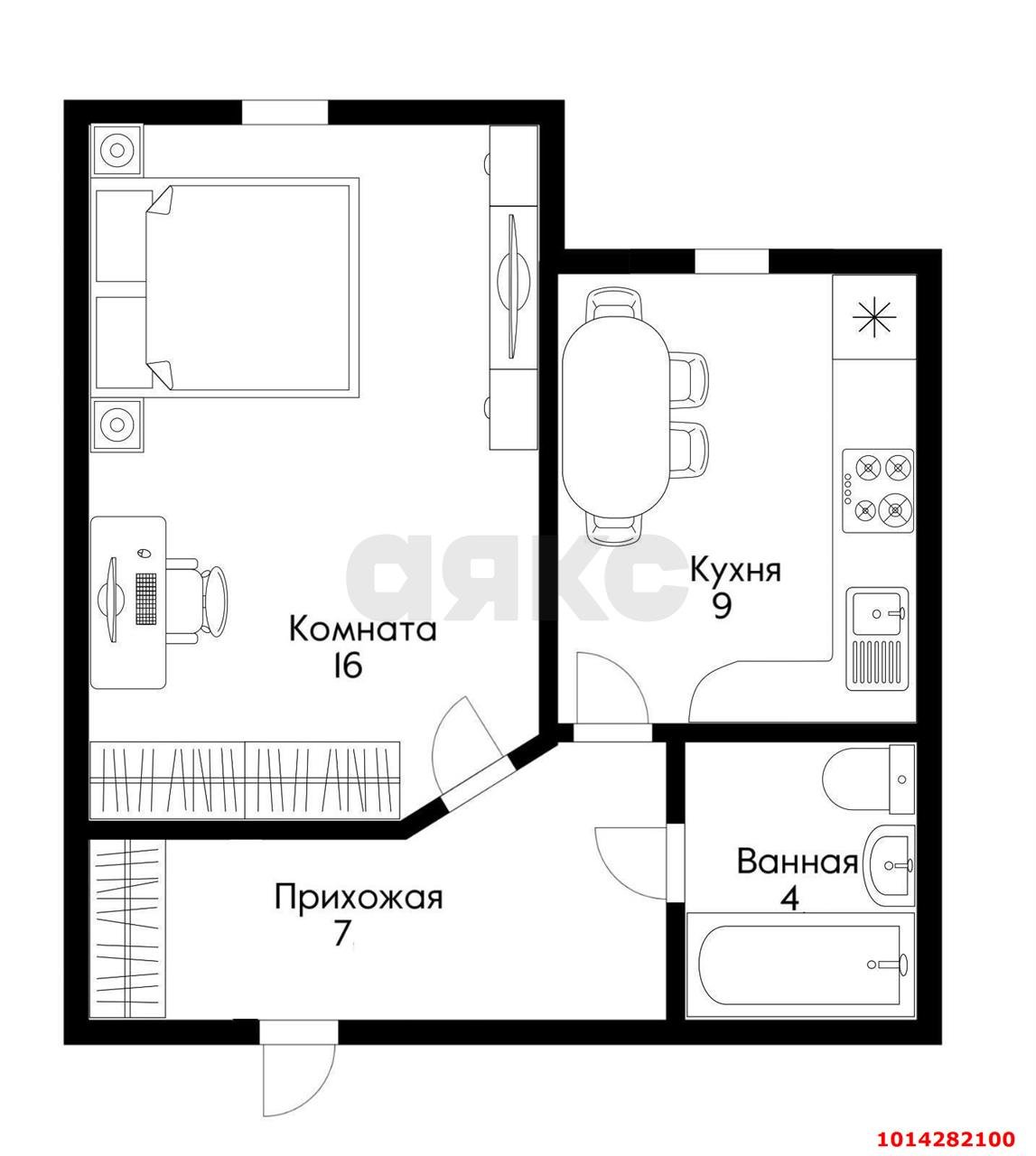 Фото №5: 1-комнатная квартира 36 м² - Краснодар, жилой комплекс Прованс, ул. Генерала Петрова, 23