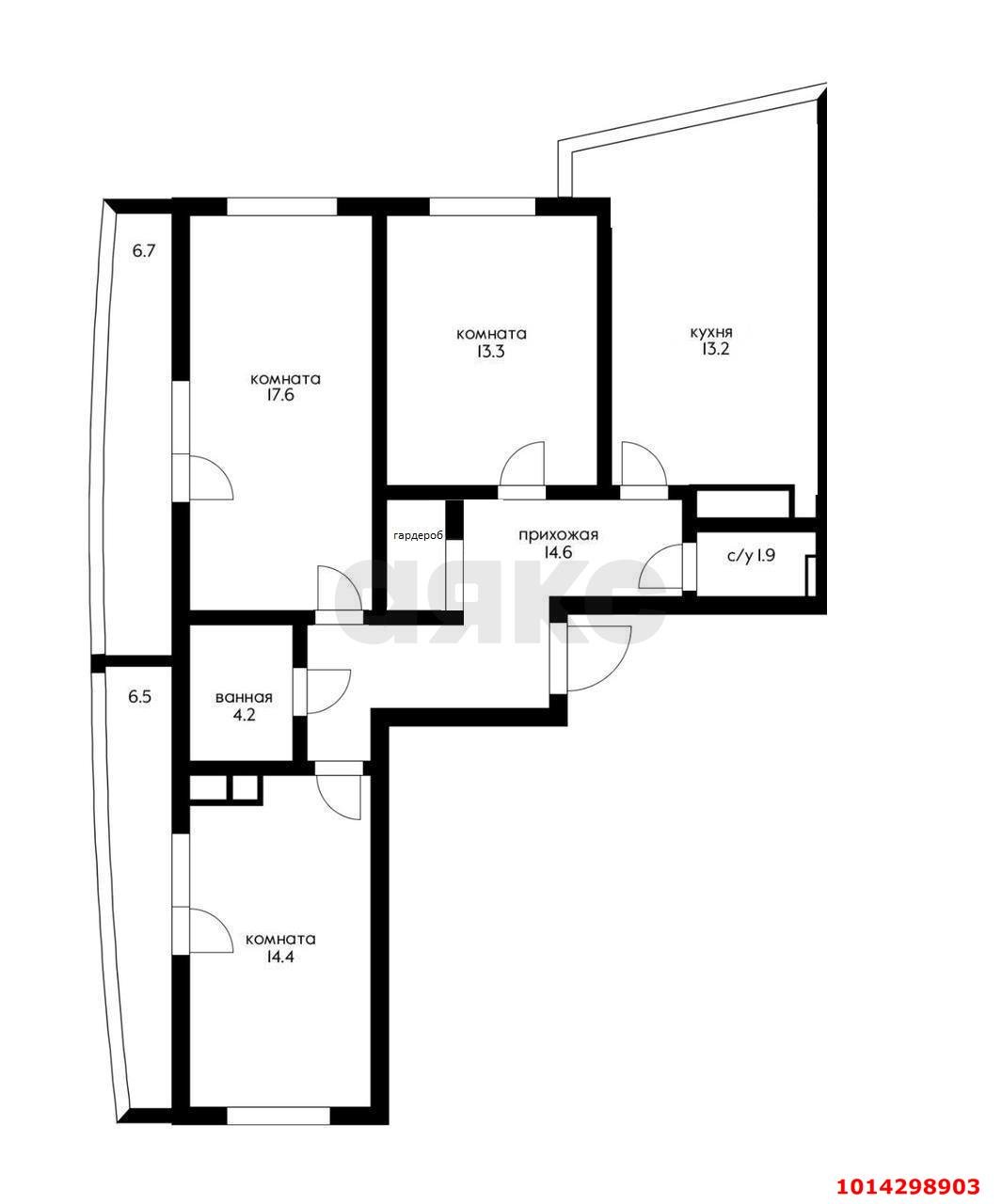 Фото №29: 3-комнатная квартира 90&nbsp;м², 20/24&nbsp;эт. - Краснодар, Прикубанский внутригородской округ, Фестивальный, ЖК Трио, мкр. Солнечный, ул. Казбекская, 5
