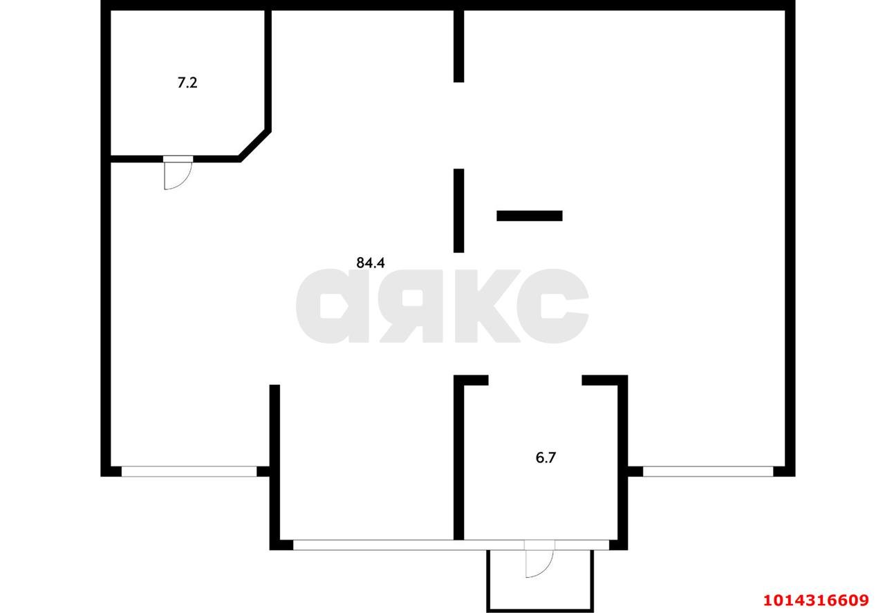 Фото №6: Торговое помещение 98&nbsp;м², 1/19&nbsp;эт. - Краснодар, Прикубанский внутригородской округ, имени Петра Метальникова, мкр. жилой комплекс Победа-2, ул. Цезаря Куникова, 35