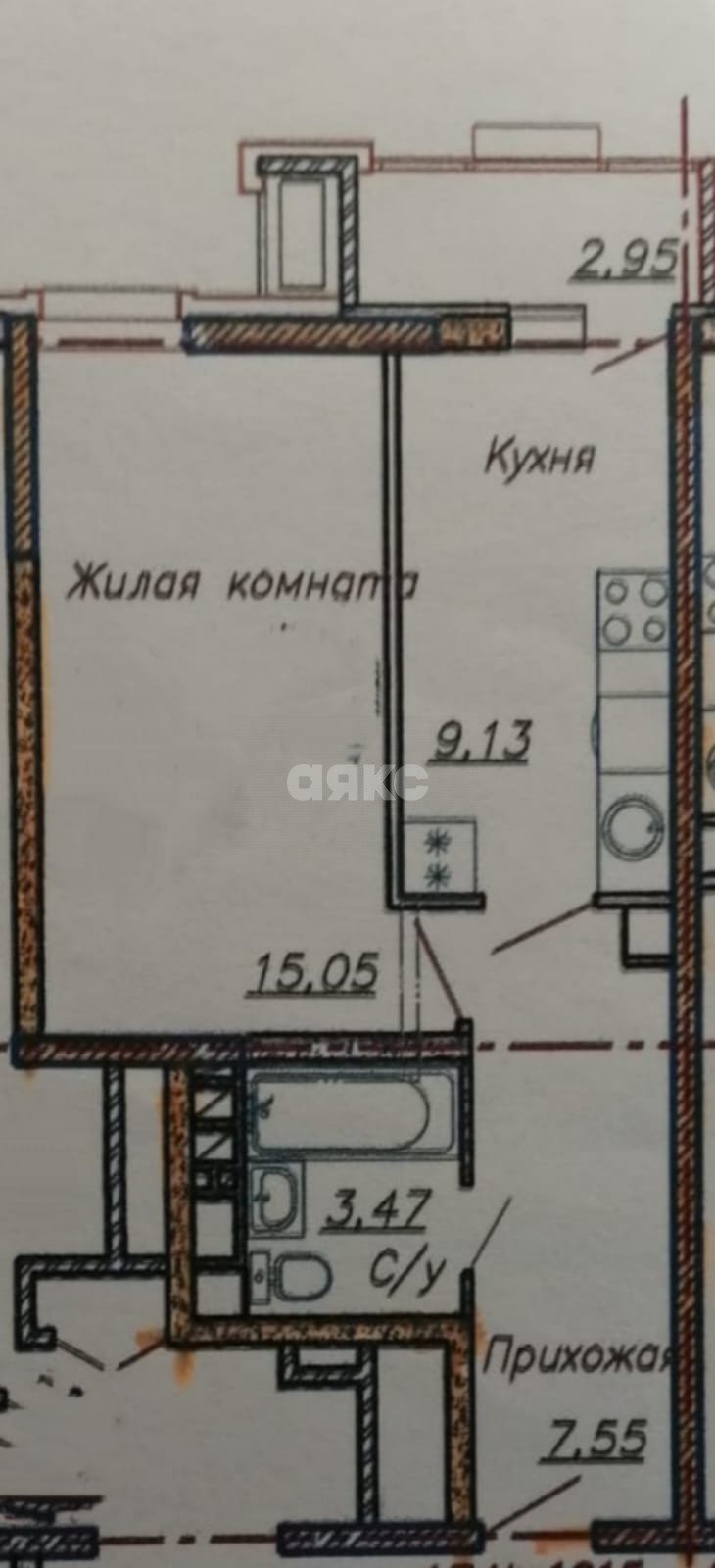 Фото №20: Апартаменты 38&nbsp;м², 12/13&nbsp;эт. - Анапа, пр-кт Пионерский, 57к4