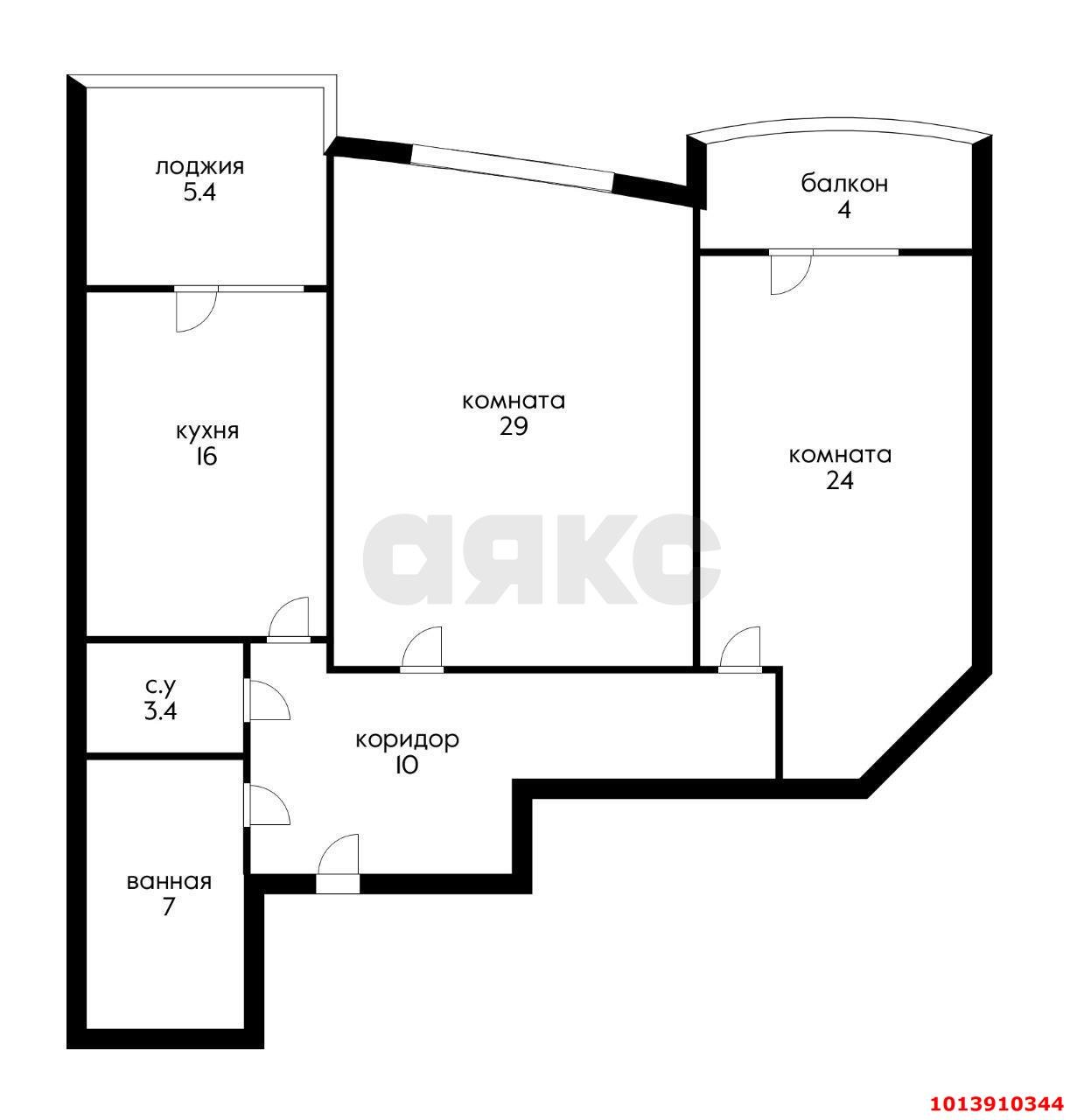 Фото №13: 2-комнатная квартира 100&nbsp;м², 12/16&nbsp;эт. - Краснодар, Центральный внутригородской округ, мкр. Центральный, ул. Красноармейская, 100