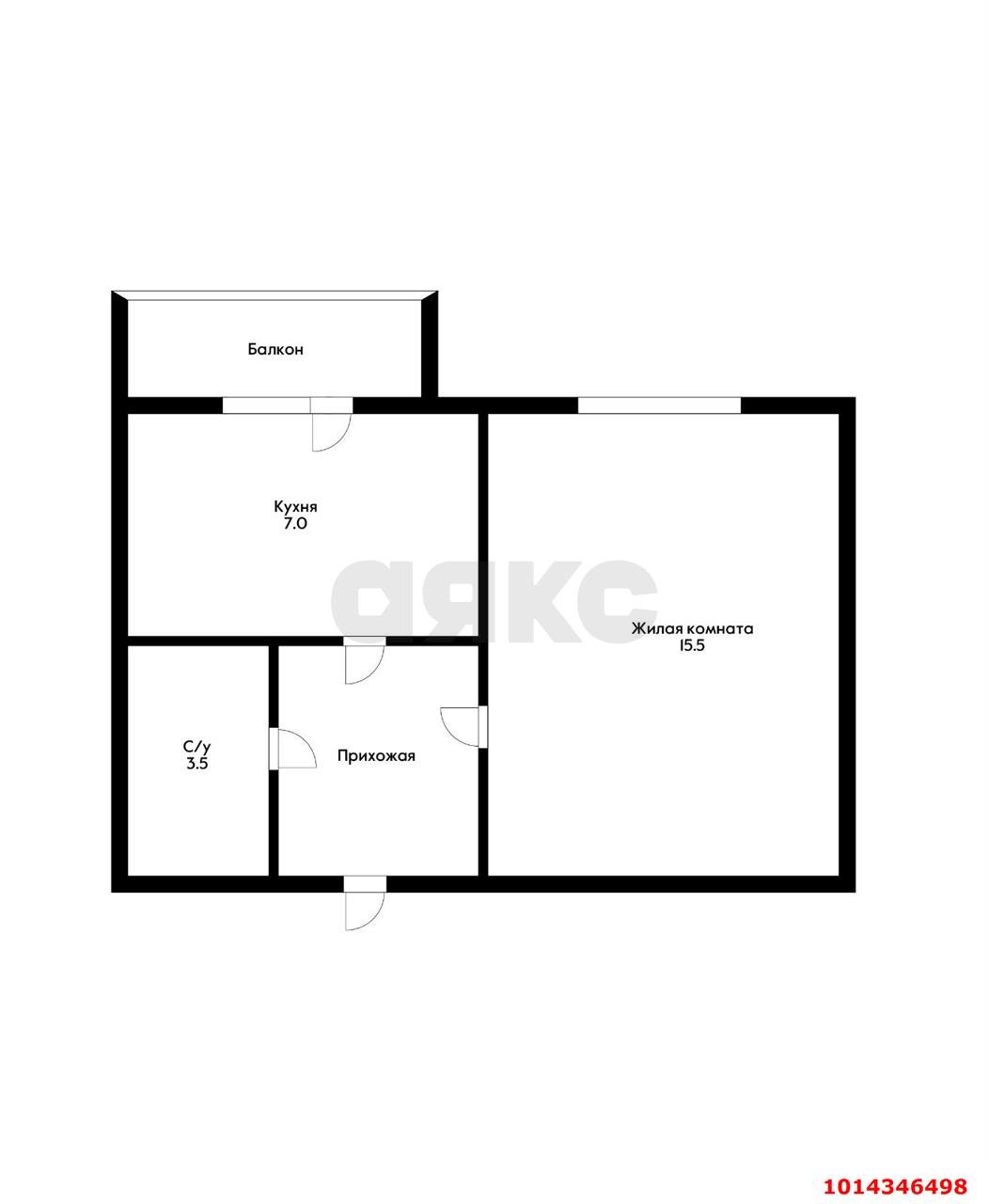 Фото №8: 1-комнатная квартира 31&nbsp;м², 2/4&nbsp;эт. - Ленина, Карасунский внутригородской округ, мкр. жилой комплекс Хуторок, ул. Наримановская, 10к4