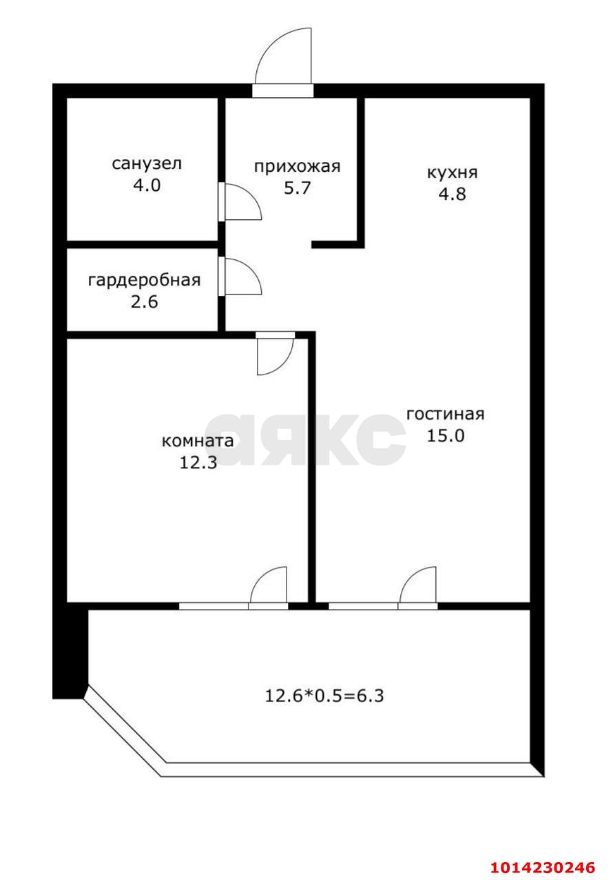 Фото №11: 1-комнатная квартира 53&nbsp;м², 4/24&nbsp;эт. - Краснодар, Прикубанский внутригородской округ, мкр. Россинского