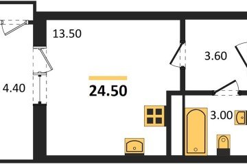 Фото №1: Студия 24 м², 14/24 эт. - Краснодар, мкр. ЖК Рекорд, ул. Новороссийская, 102/8к5