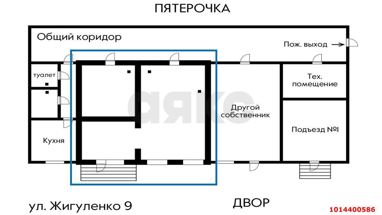 Фото №2: Торговое помещение 58&nbsp;м², 1/16&nbsp;эт. - Краснодар, Прикубанский внутригородской округ, имени Петра Метальникова, мкр. жилой комплекс Победа, ул. Евгении Жигуленко, 9