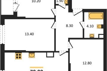 Фото №1: 3-комнатная квартира 70 м², 5/19 эт. - Краснодар, мкр. Догма Парк,
