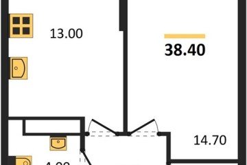 Фото №1: 1-комнатная квартира 38 м², 16/16 эт. - Краснодар, мкр. Догма Парк,