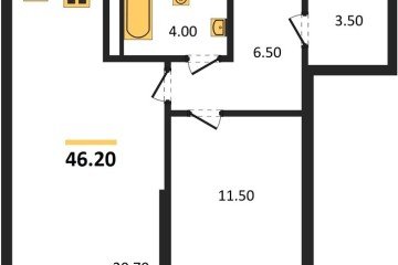 Фото №1: 1-комнатная квартира 46 м², 16/16 эт. - Краснодар, мкр. Догма Парк,