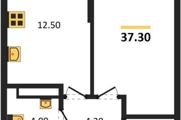 Фото №1: 1-комнатная квартира 37 м², 18/19 эт. - Краснодар, мкр. Догма Парк,