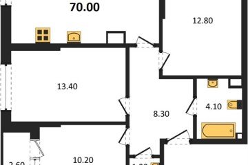 Фото №1: 3-комнатная квартира 70 м², 3/19 эт. - Краснодар, мкр. Догма Парк,
