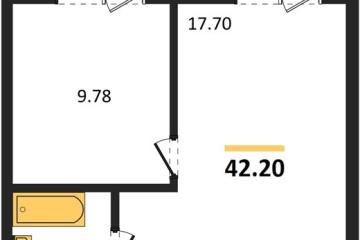 Фото №1: 1-комнатная квартира 42 м², 3/4 эт. - Южный, мкр. жилой комплекс Южные Соседи,