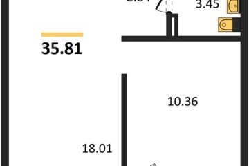 Фото №1: 1-комнатная квартира 39 м², 4/4 эт. - Южный, мкр. жилой комплекс Южные Соседи,