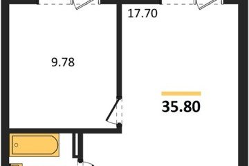 Фото №1: 1-комнатная квартира 42 м², 2/4 эт. - Южный, мкр. жилой комплекс Южные Соседи,