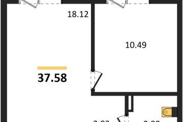 Фото №1: 1-комнатная квартира 44 м², 3/4 эт. - Южный, мкр. жилой комплекс Южные Соседи,