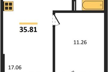 Фото №1: 1-комнатная квартира 38 м², 4/4 эт. - Южный, мкр. жилой комплекс Южные Соседи,