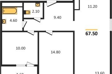 Фото №1: 2-комнатная квартира 69 м², 5/8 эт. - Краснодар, мкр. жилой комплекс Югге,