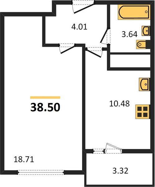 Фото №1: 1-комнатная квартира 41&nbsp;м², 15/22&nbsp;эт. - Берёзовый, Прикубанский внутригородской округ, Витаминкомбинат, мкр. жилой комплекс Огурцы, ул. Целиноградская, 2Ик2