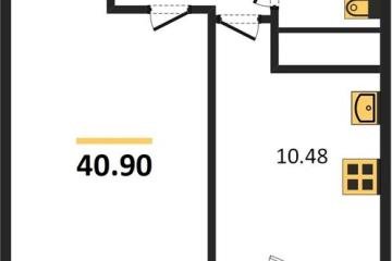 Фото №1: 1-комнатная квартира 40 м², 4/22 эт. - Берёзовый, мкр. жилой комплекс Огурцы, ул. Целиноградская, 2Ик2