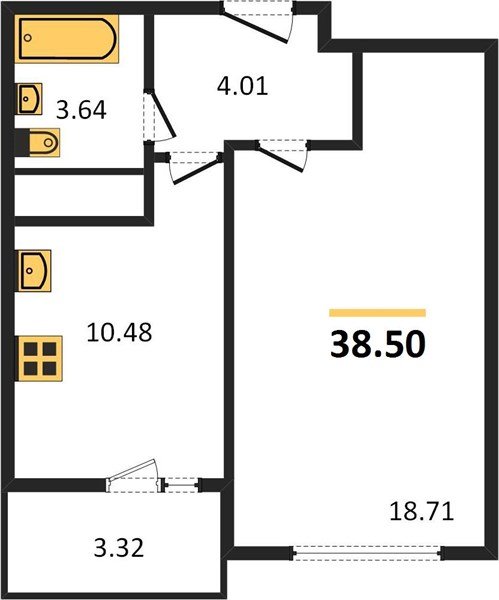 Фото №1: 1-комнатная квартира 41&nbsp;м², 16/22&nbsp;эт. - Берёзовый, Прикубанский внутригородской округ, Витаминкомбинат, мкр. жилой комплекс Огурцы, ул. Целиноградская, 2Ик2
