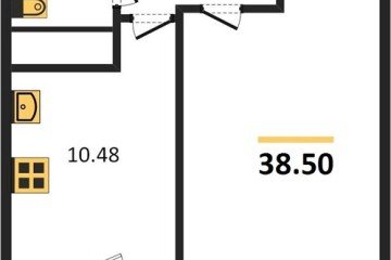 Фото №1: 1-комнатная квартира 41 м², 3/22 эт. - Берёзовый, мкр. жилой комплекс Огурцы, ул. Целиноградская, 2Ик2