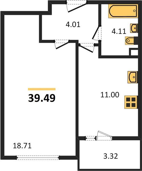 Фото №1: 1-комнатная квартира 41&nbsp;м², 2/22&nbsp;эт. - Берёзовый, Прикубанский внутригородской округ, Витаминкомбинат, мкр. жилой комплекс Огурцы, ул. Целиноградская, 2Ик2