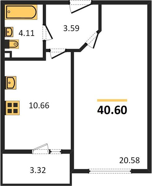 Фото №1: 1-комнатная квартира 42&nbsp;м², 2/22&nbsp;эт. - Берёзовый, Прикубанский внутригородской округ, Витаминкомбинат, мкр. жилой комплекс Огурцы, ул. Целиноградская, 2Ик2