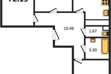 Фото №1: 3-комнатная квартира 77 м², 22/22 эт. - Берёзовый, мкр. жилой комплекс Огурцы, ул. Целиноградская, 2Ик2