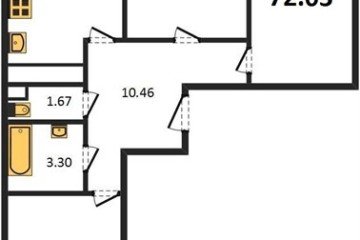 Фото №1: 3-комнатная квартира 76 м², 22/22 эт. - Берёзовый, мкр. жилой комплекс Огурцы, ул. Целиноградская, 2Ик2