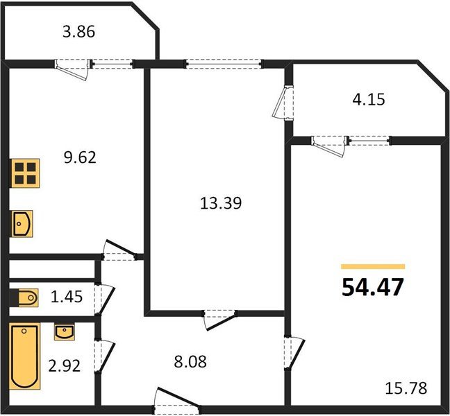 Фото №1: 2-комнатная квартира 59&nbsp;м², 20/22&nbsp;эт. - Берёзовый, Прикубанский внутригородской округ, Витаминкомбинат, мкр. жилой комплекс Огурцы, ул. Целиноградская, 2Ик2