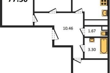 Фото №1: 3-комнатная квартира 77 м², 3/22 эт. - Берёзовый, мкр. жилой комплекс Огурцы, ул. Целиноградская, 2Ик2