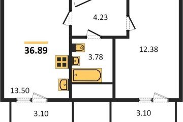 Фото №1: 1-комнатная квартира 42 м², 20/24 эт. - Берёзовый, мкр. Витаминкомбинат,