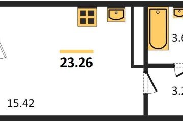 Фото №1: Студия 26 м², 21/24 эт. - Берёзовый, мкр. Витаминкомбинат,
