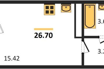 Фото №1: Студия 26 м², 21/24 эт. - Берёзовый, мкр. Витаминкомбинат,