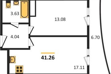 Фото №1: 1-комнатная квартира 46&nbsp;м², 19/24&nbsp;эт. - Берёзовый, мкр. Витаминкомбинат, 