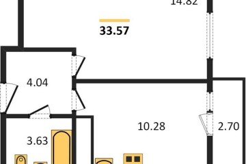 Фото №1: 1-комнатная квартира 37&nbsp;м², 16/24&nbsp;эт. - Берёзовый, мкр. Витаминкомбинат, 